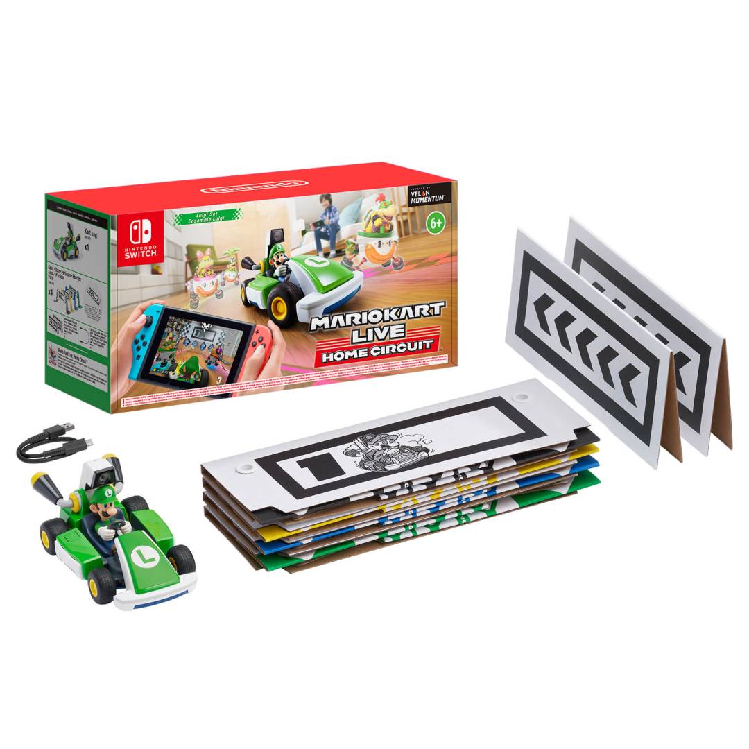 NINTENDO SWITCH Mario Kart Live: Home Circuit Luigi Set ליאוגי מסלולי מכוניות