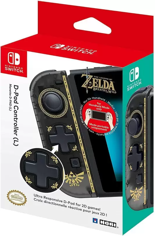 גריפ קונטרול לנינטנדו סוויץ'  HORI LEFT ZELDA D-PAD CONTROLLER FOR NINTENDO SWITCH STANDARD - HARDWARE