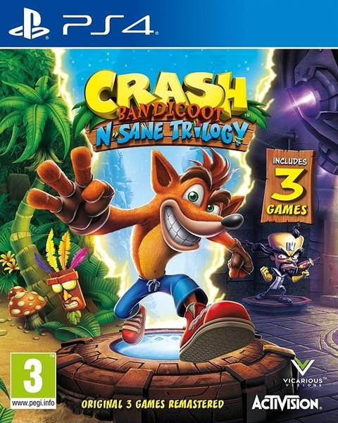 משחק לסוני פלייסטיישין 4-Crash Bandicoot N Sane Trilogy