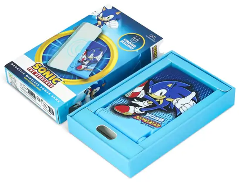 מטען נייד מעוצב Sonic Let's Roll לפלאפונים בעיצוב מיוחד.