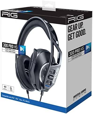 אוזניות מקצויעות NACON RIG AURICULARES GAMING HEADSET 300HS FOR PS4/PS5 BLACK-שחור