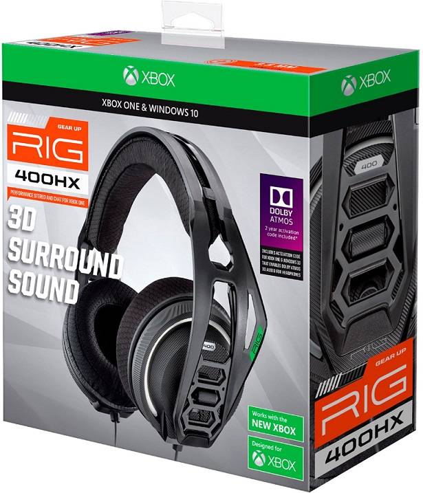 אוזניות מקצועיות NACON RIG AURICULARES GAMING Dolby Atmos HEADSET 400HX FOR XBOX SERIES X/S BLACK - HARDWARE