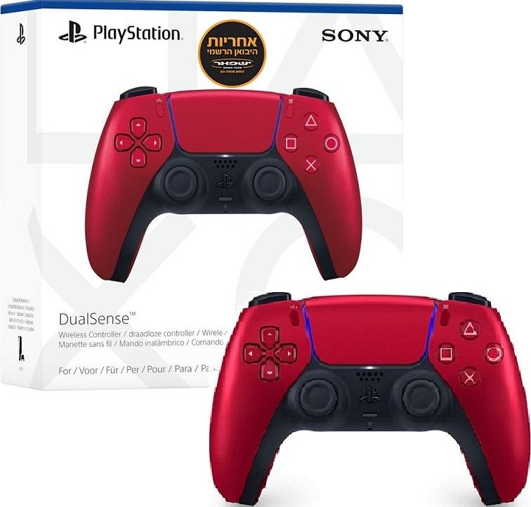בקר/שלט לסוני פלייסטיישין 5 בצבע יחודי ומיוחד וולקני געשי- PS5 DualSense Controller Volcanic Red