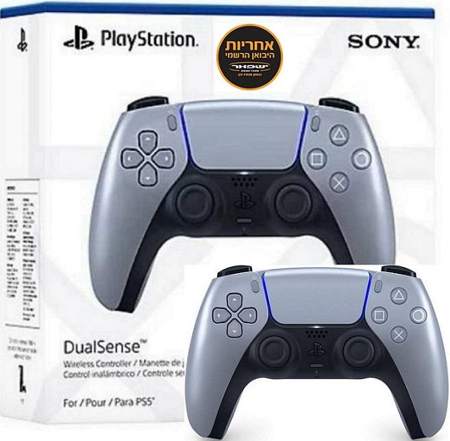 Sony Ps5 DualSense Sterling Silver Controller בקר/שלט ל סוני פלייסטיישן 5 כסוף